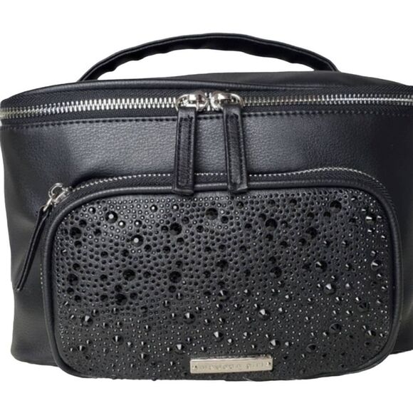 Madden Girl Rhinestone Large Cosmetic Vanity Case - Picture 2 of 8